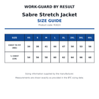 R302X Sabre Stretch Jacket size guide
