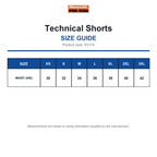 R311X Result Workguard Technical Shorts size guide (R311X)