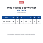 R88X Result Ultra Padded Bodywarmer size guide (R88X)