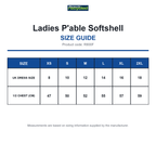 R900F Result Recycled Ladies P'able Softshell size guide (R900F)