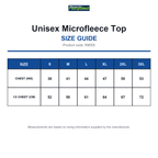 R905X Result Recycled Unisex Microfleece Top size guide (R905X)