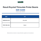 RC934X Result Rcycled Thinsulate Printer Beanie size guide (RC934X)