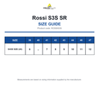 ROSSIS3S Delta Plus Rossi S3S SR size guide (ROSSIS3S)