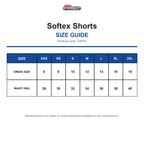 S283F Spiro Impact Softex Shorts size guide (S283F)