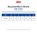 S780M Spiro Recycled Men's Shorts size guide (S780M)