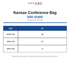 SH1448 Shugon Kansas Conference Bag size guide (SH1448)
