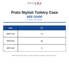 SH4488 Shugon Prato Stylish Toiletry Case size guide (SH4488)