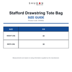 SH5892 Shugon Stafford Drawstring Tote Bag size guide (SH5892)