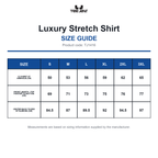 TJ1416 Tee Jays Luxury Stretch Shirt size guide (TJ1416)