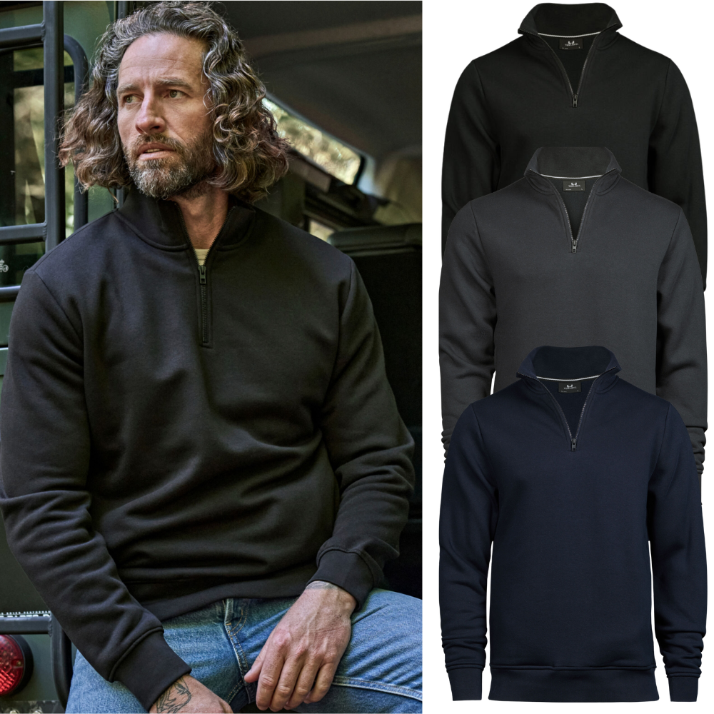 TJ5438 Tee Jays Half Zip Sweatshirt