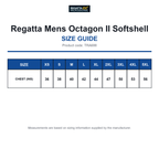 TRA688 Regatta Mens Octagon II Softshell size guide (TRA688)