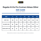 TRA712 Regatta Hi-Vis Pro Contract Ablaze SShel size guide (TRA712)