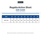TRJ332 Regatta Action Short size guide (TRJ332)