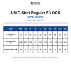 UM3410010 UM T-Shirt Regular Fit OCS size guide (UM3410010)