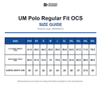 UM3420010 UM Polo Regular Fit OCS size guide (UM3420010)