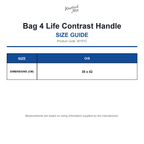 W101C Westford Mill Bag 4 Life Contrast Handle size guide (W101C)