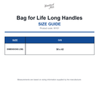 W101 Westford Mill Bag for Life Long Handles size guide (W101)