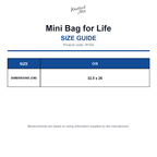 W104 Westford Mill Mini Bag for Life size guide (W104)