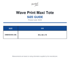 W235 Westford Mill Wave Print Maxi Tote size guide (W235)