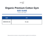 W260 Westford Mill Organic Premium Cotton Gym size guide (W260)