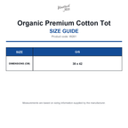W261 Westford Mill Organic Premium Cotton Tot size guide (W261)