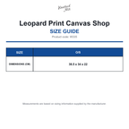 W335 Westford Mill Leopard Print Canvas Shop size guide (W335)
