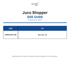 W447 Westford Mill Juco Shopper size guide (W447)