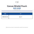 W520 Westford Mill Canvas Wristlet Pouch size guide (W520)