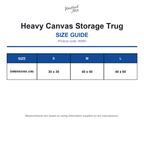 W580 Westford Mill Heavy Canvas Storage Trug size guide (W580)