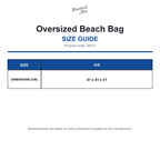 W677 Westford Mill Oversized Beach Bag size guide (W677)