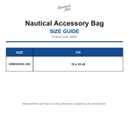 W684 Westford Mill Nautical Accessory Bag size guide (W684)