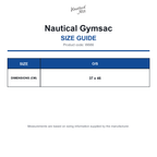 W686 Westford Mill Nautical Gymsac size guide (W686)