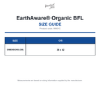 W801C Westford Mill EarthAware® Organic BFL size guide (W801C)