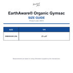 W810 Westford Mill EarthAware® Organic Gymsac size guide (W810)