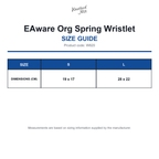 W820 Westford Mill EAware Org Spring Wristlet size guide (W820)