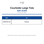 W952 Westford Mill Courtside Large Tote size guide (W952)