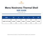 X-2 Stormtech Mens Nostromo Thermal Shell size guide (X-2)