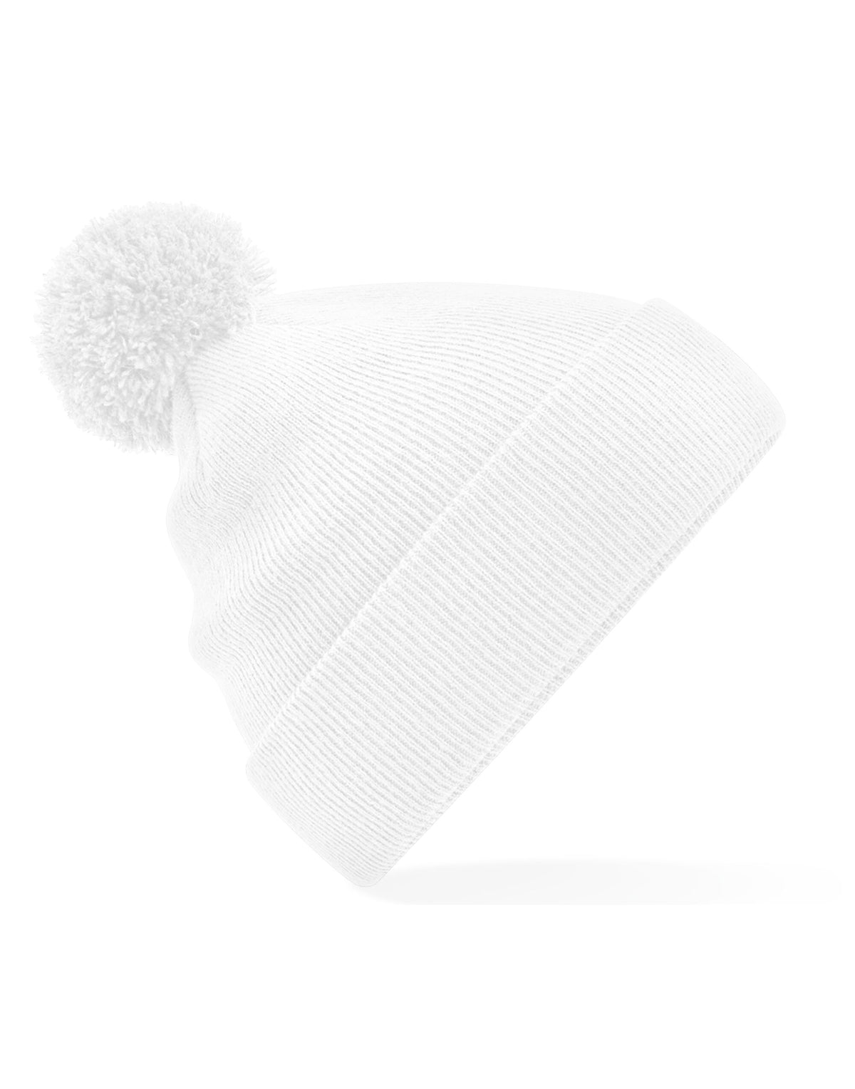 B426 Beechfield Original Pom Pom Beanie - White - B426