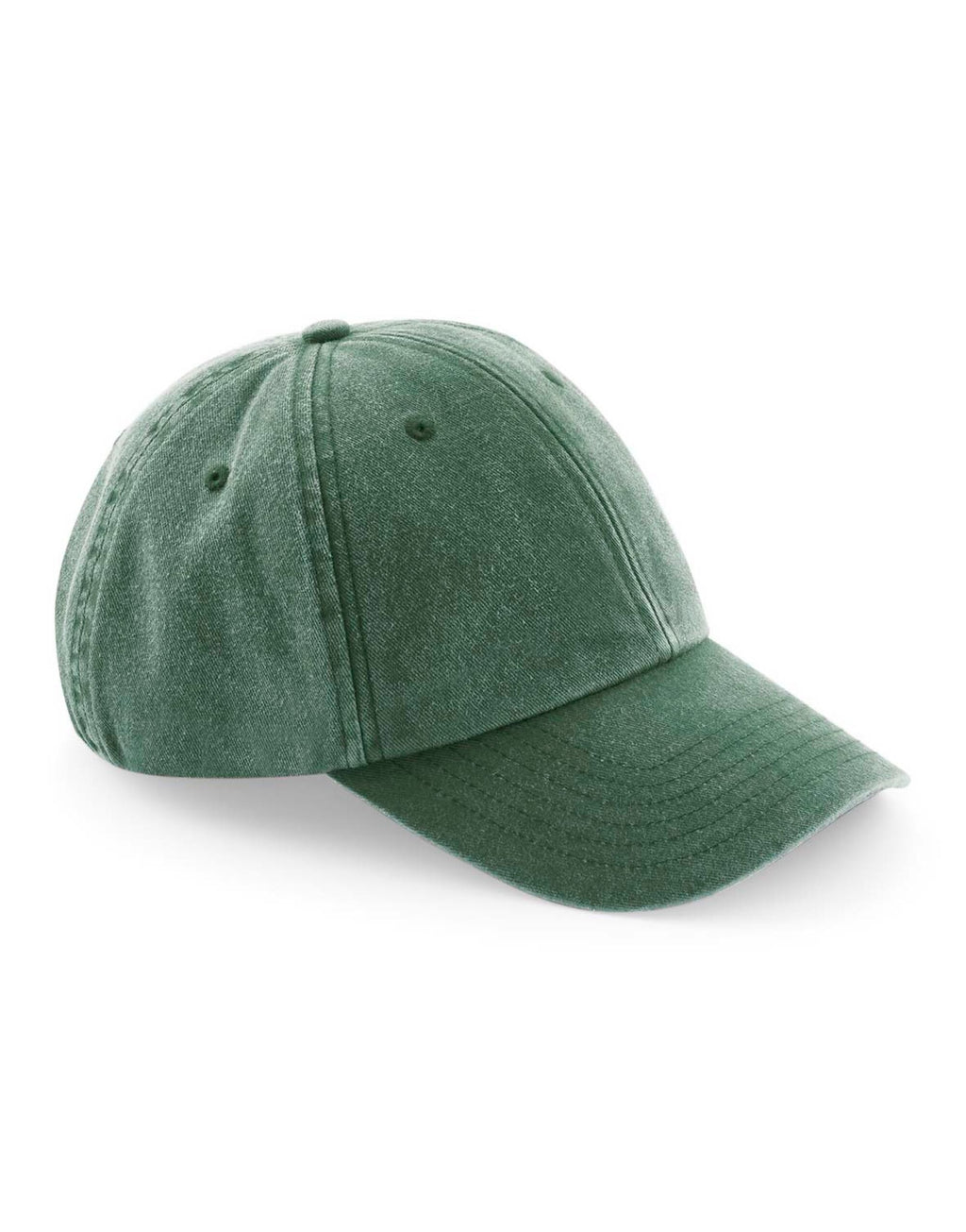 B655 Beechfield Low Profile Vintage Cap - Vintage Bottle Green - B655