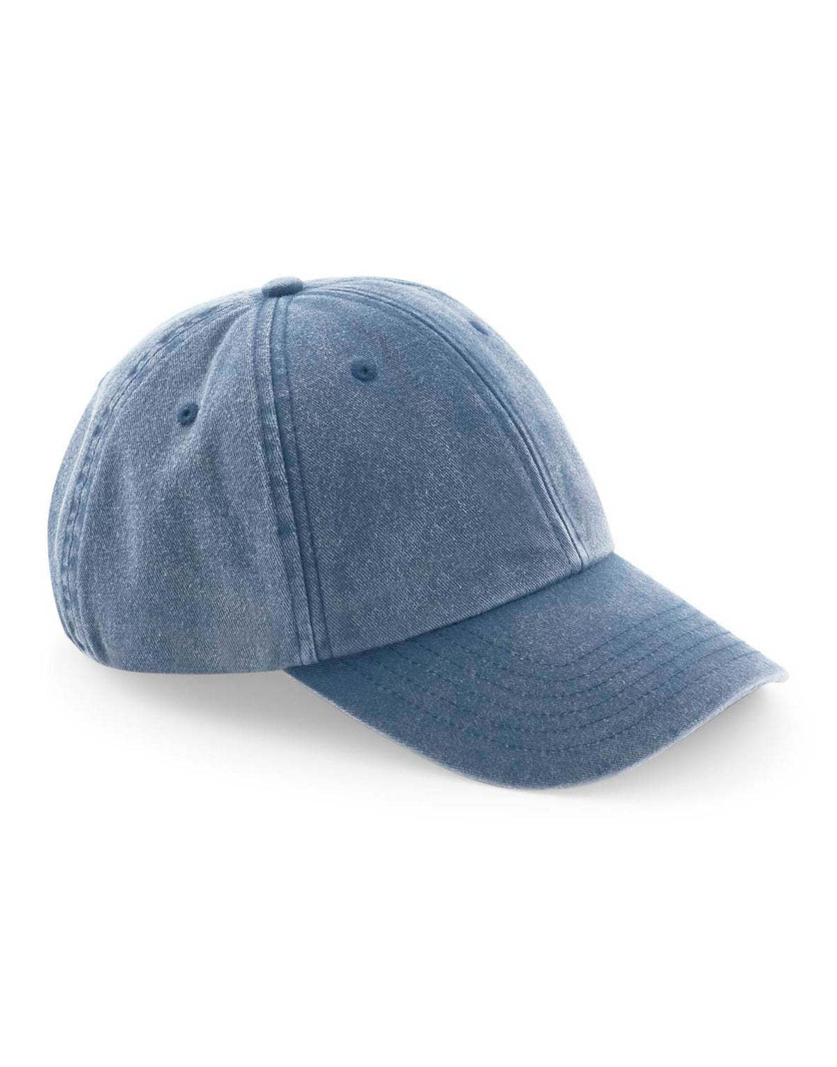 B655 Beechfield Low Profile Vintage Cap - Vintage Light Denim - B655