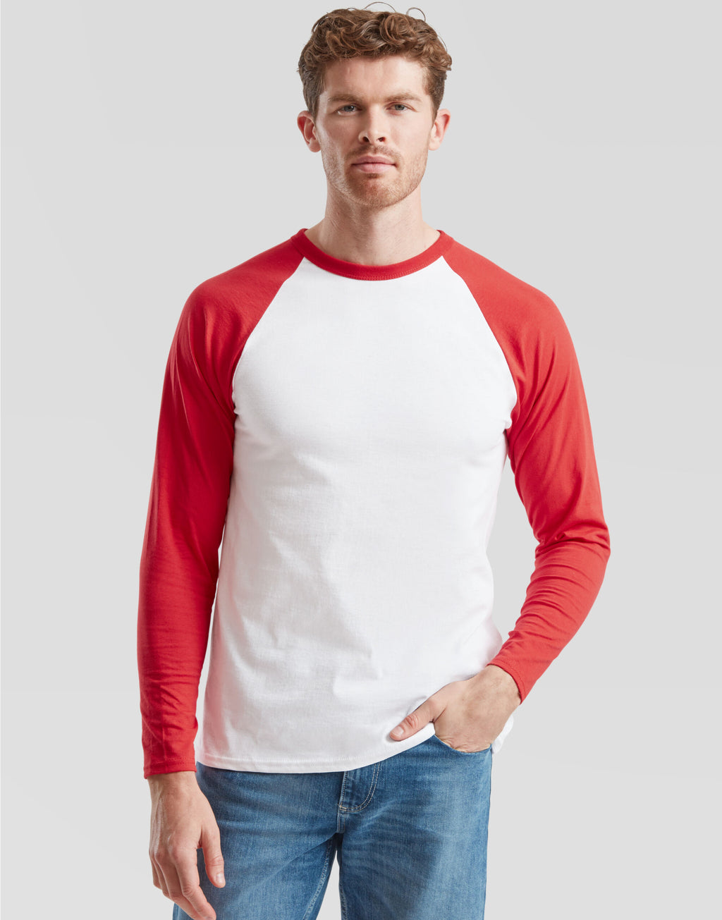 61028 FOTL Mens Valueweight LS Baseball T
