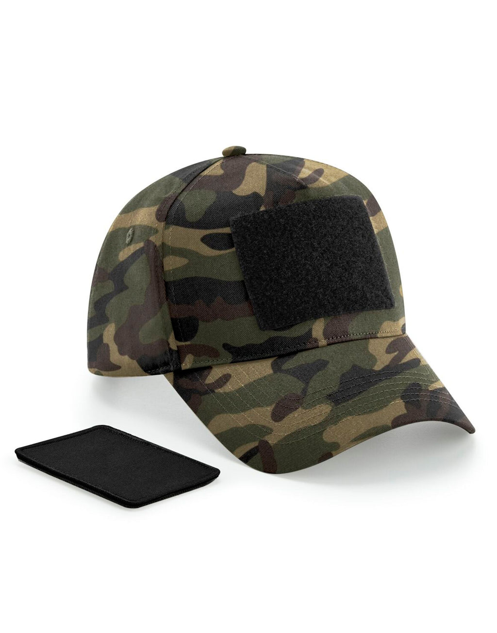 B638 Beechfield Removable Patch Cap - Jungle Camo - B638