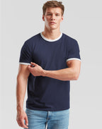 61168 FOTL Mens Valueweight Ringer T