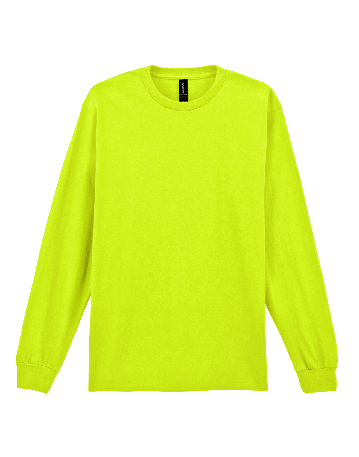 2400 Gildan Ultra Cotton Adult L/Sleeve Tee - Safety Green - 2400