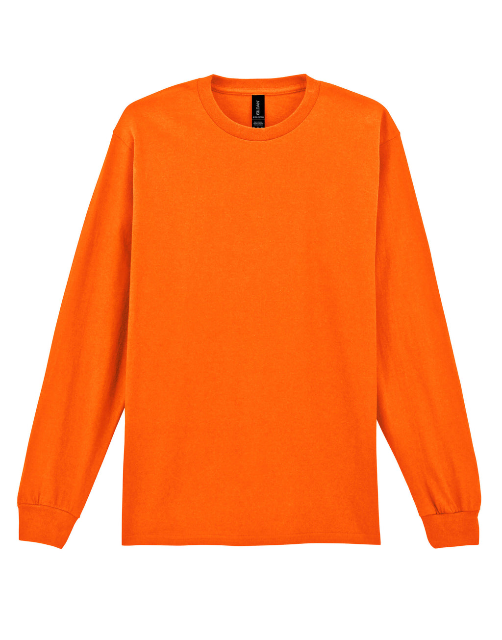 2400 Gildan Ultra Cotton Adult L/Sleeve Tee - Safety Orange - 2400