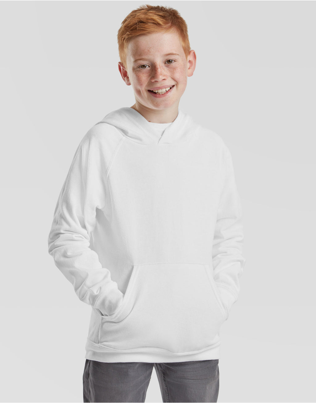 62009 FOTL Kids Lightweight Hooded Sweat - White - 62009