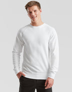 62138 FOTL Men's Lightweight Raglan Sweat - White - 62138