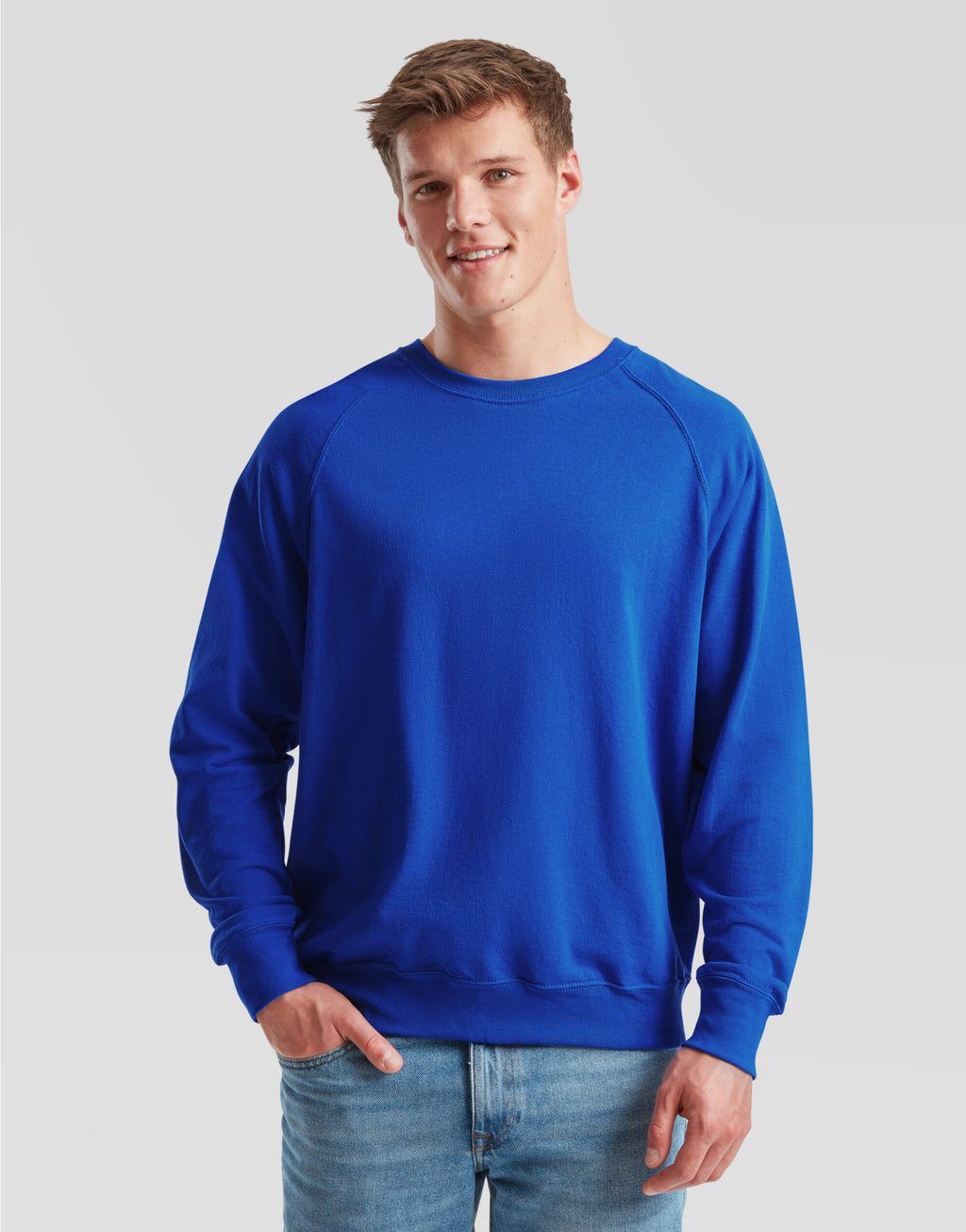 62138 FOTL Men's Lightweight Raglan Sweat - Royal - 62138