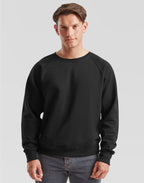 62216 FOTL Mens Classic Raglan Sweat - Black - 62216