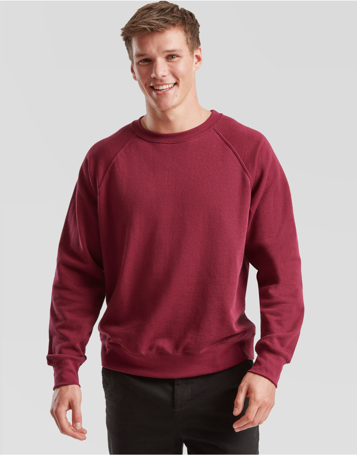 62216 FOTL Mens Classic Raglan Sweat - Burgundy - 62216
